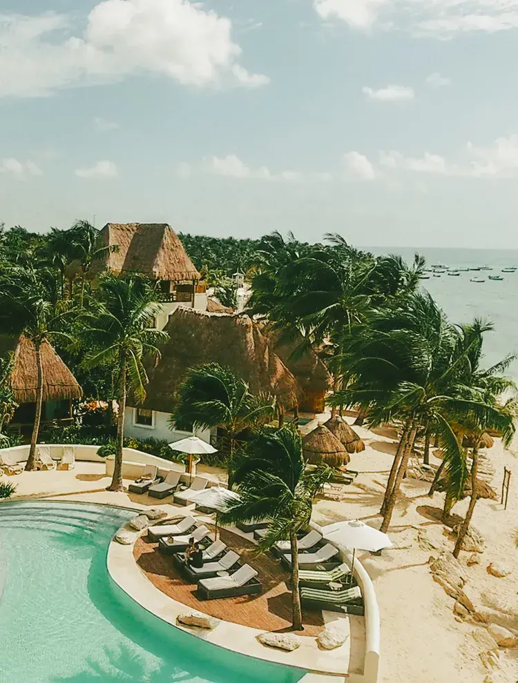Swimming pools and beach access
