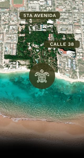Mapa de ubicación de Mahekal Beach Resort en Playa del Carmen